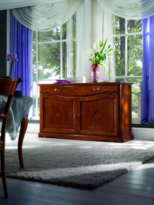 VISIONE FRONTALE CREDENZA A DUE ANTE